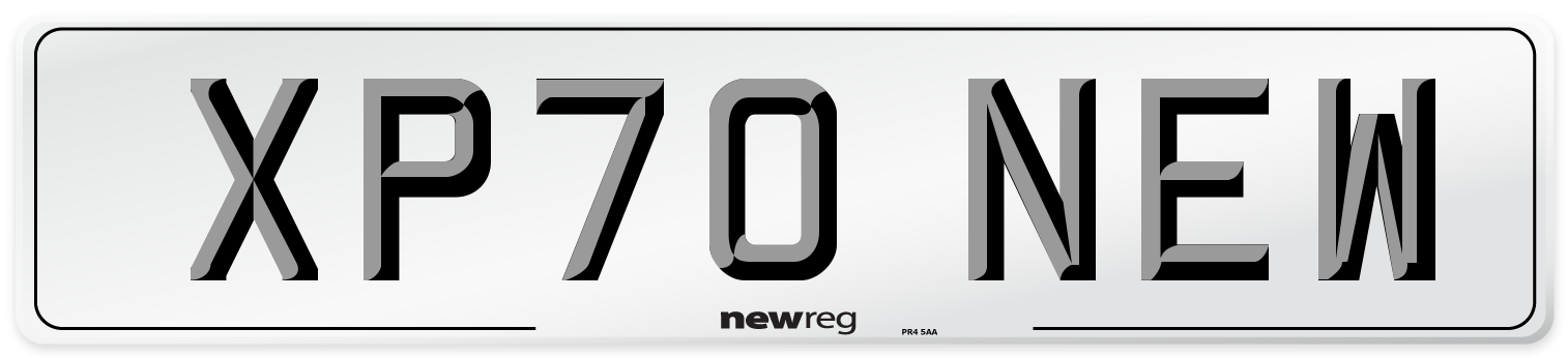 XP70 NEW Number Plate from New Reg